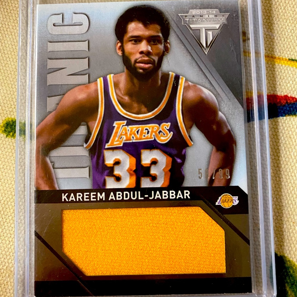 Kareem Abdul jabbar jersey card